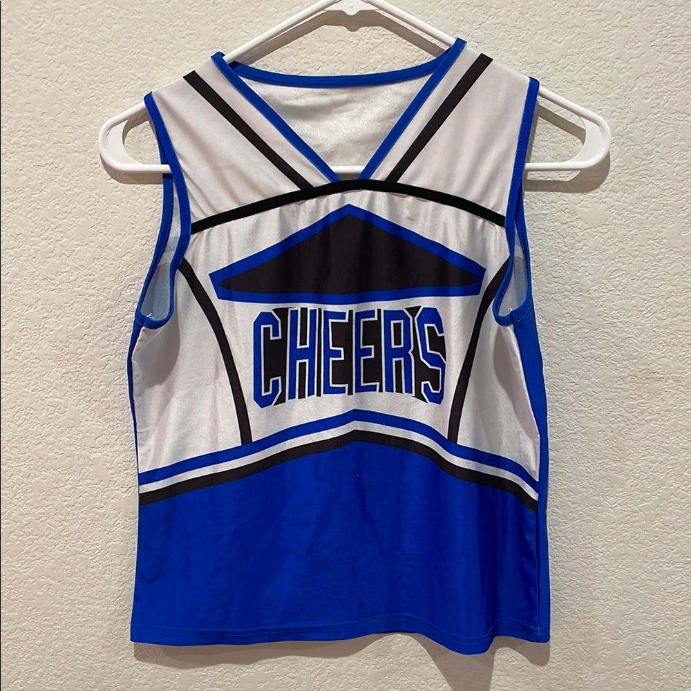 Matching Blue and White Cheer Dress Up/ Costume Tank Top with Skirt
